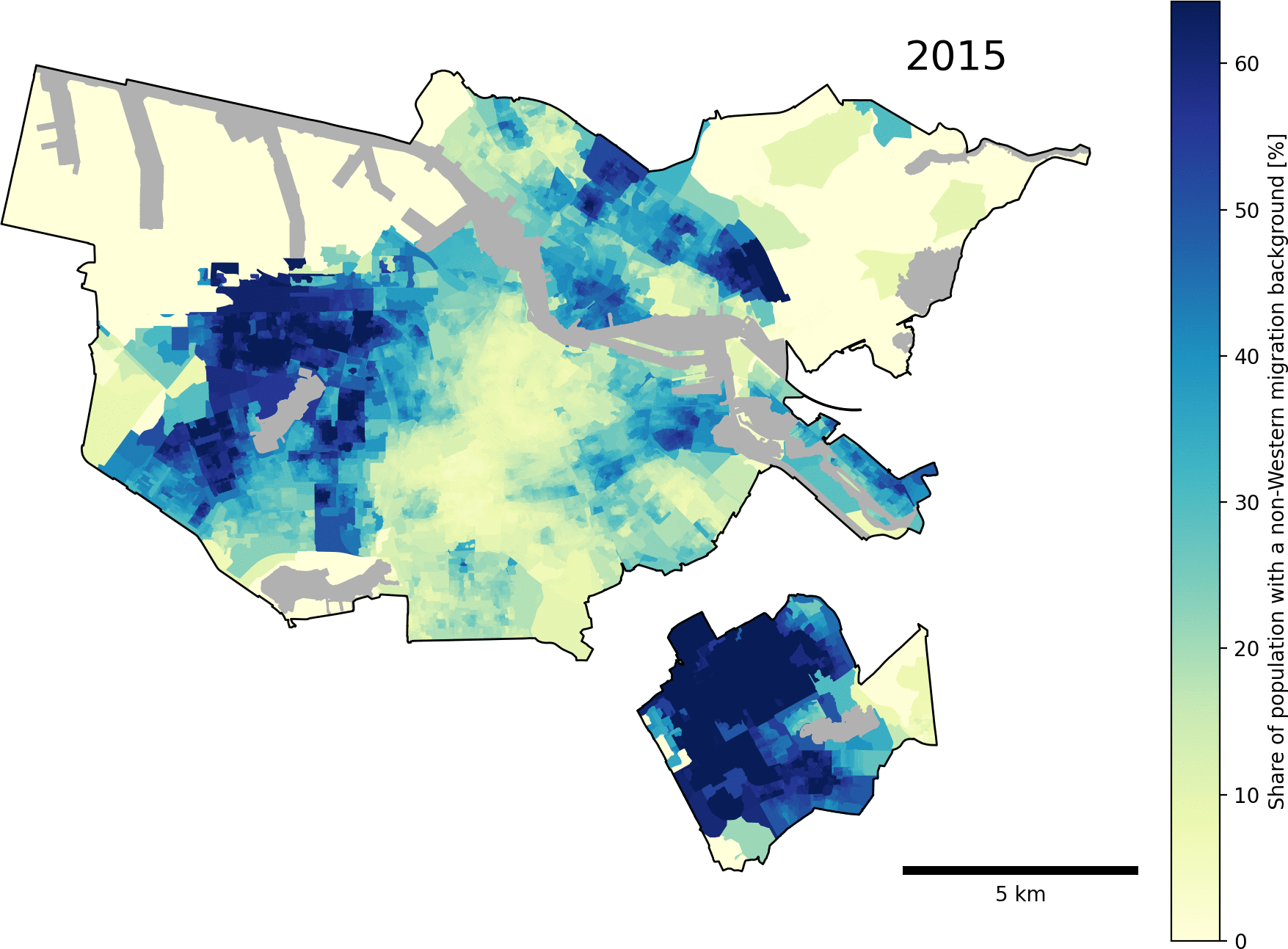 Image for Evolution of residential segregation patterns in the Netherlands between 2015 and 2020